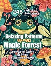 Relaxing Patterns Magic Forrest Coloring Book - Floral Relaxing Patterns, Mushrooms Coloring Book, Frogs Coloring Book, Snails Coloring Book, Lizard ... & Kids (Mandalas & Relaxing Patterns) image