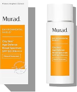 Murad Environmental Shield City Skin Age Defense Broad Spectrum SPF 50-100% Mineral Sunscreen - Blue Light Defense - SPF 50 Environmental Defense Sunscreen - Light Sunscreen for Face image