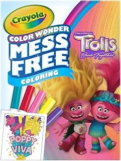 Crayola Trolls 3, Color Wonder Mess Free Coloring Pages & Markers, Gift for Kids, Age 3, 4, 5, 6 image