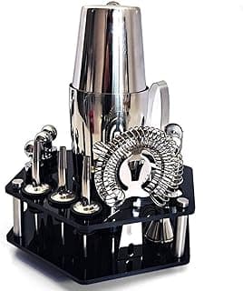Cocktail Shaker Set Bartender Kit-14-Piece Premium Martini Shaker Set with Stand Includes Shaker to Make Mixing Wonderful image