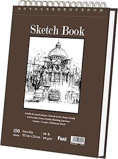 8" x 10" Sketch Book, 100 Sheets Hardcover Sketchbook, 68 lb/100gsm Drawing Paper Pad, Spiral Bound Artist Sketch Pad, Art Paper for Drawing and Painting, White Sketch Paper. image