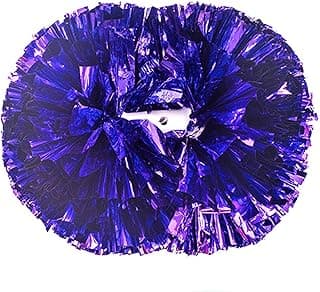 2 Pack Pom Poms Cheerleading, Cheerleading Pom Poms for Girls with Baton Handle, Cheer Pompoms for Sports Team Spirit Cheering, Pompoms Cheerleader Kids image