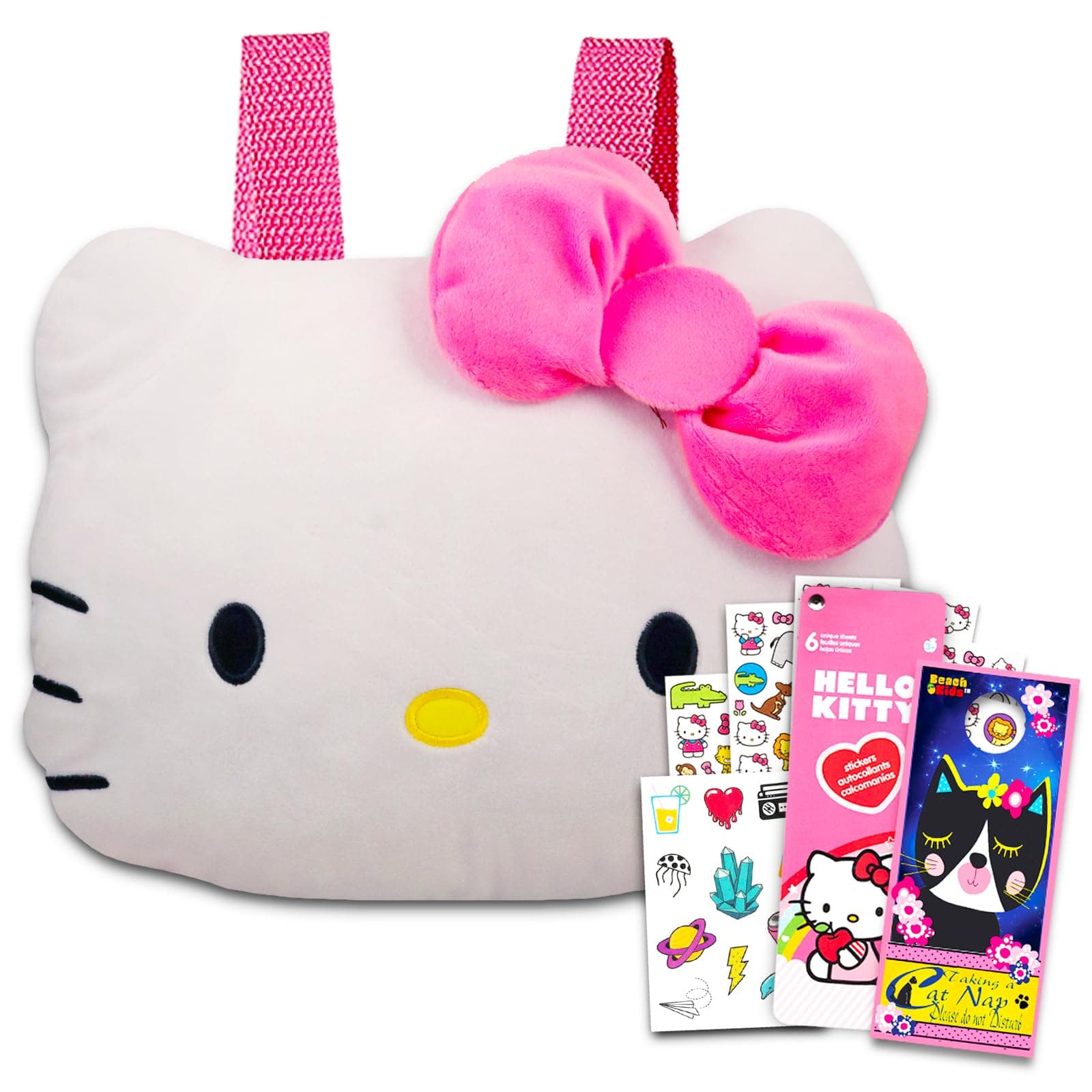 Hello Kitty Plush Purse Set - Bundle with Hello Kitty Plushie, Stickers, Tattoos and More | Hello Kitty Purse for Girls image