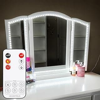 ViLSOM Led Vanity Mirror Lights Kit, 13ft/4M 240 LEDs Make-up Vanity Mirror Light for Vanity Makeup Table Set with Dimmer and Power Supply, Mirror not Included image