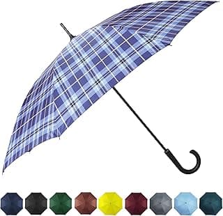 50 Inch Large Stick Umbrella Windproof Automatic Open Oversized J Handle Umbrellas for Men and Women Unbreakable Strong Travel Golf Umbrella