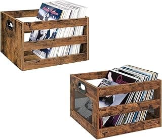 Vinyl Record Storage Box, Visual Record Display Holder for Records, Documents, Albums