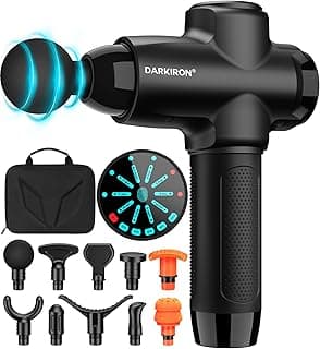 Massage Gun Deep Tissue Muscle Percussion Massager Gun, Electric Back Massagers with 15 Massage Heads Suitable for Any Pain Relief- Black image