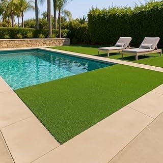 Ottomanson Artificial Turf Golf Hitting Mat 2' x 6'6" Indoor/Outdoor Waterproof Synthetic Fake Grass for Putting Practice Baseball Football Sports Gym Backyard, Custom Size 2' up to 30'
