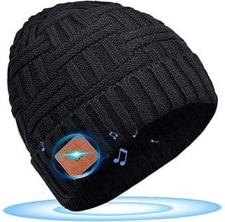 Bluetooth Beanie Hat Mens Gifts Christmas Stocking Stuffers Gifts for Men Women Black image