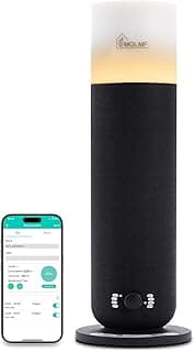 Hotel Collection Diffuser Machine,Fabric-Wrapped Design,Candlelight Atmosphere Lamp,1000 Sq Ft,Waterless Essential Oil Diffuser,Hotel Scent Diffuser,Scent Air Machine for Home - Black image