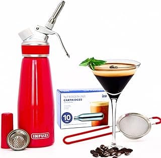 Mixology Bartender Kit, 0.5L Aluminum Cocktail Maker Machine, Fast Alcohol Infuser Bartender Kit, Bar Accessories, includes 10 N2 Cartridges image