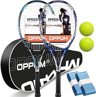 27" Pro Tennis Rackets (2-Pack), Lightweight, Durable Strings, Ideal for Beginner/Intermediate Players image