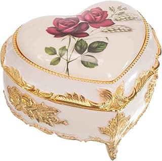 Splendid Music Box/Jewelry Box Porcelain Floral Heart Shape Playing Music of the Night from Phantom of the Opera image