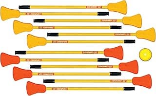 DOM Super-Safe Broomball Hockey Set, 37 inches, Includes 10 Sticks and 1 Ball image
