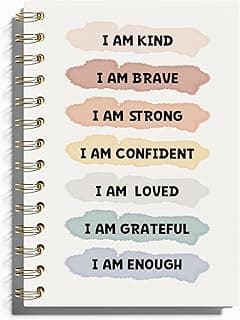 Inspirational Notebook - Motivational Journal, Positive Gifts Hardcover Spiral Notebook, Inspiring Quotes Journal for Women, 5.5x8.3 Inches image