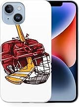 ICE Hockey Stick and Helmet Phone CASE Cover for Apple iPhone 14 image