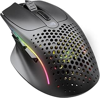 Glorious Gaming Model I 2 Wireless Gaming Mouse - Hybrid 2.4Ghz & Bluetooth, 75g Superlight, 9 Buttons (2 Swappable), RGB, PTFE Feet, MMO/MOBA/FPS, Long Battery Life, Side Thumb Rest - Black image