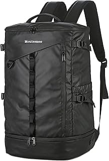 Travel Backpack with Shoes Compartment for Gym Sports Hiking Water-Resistant Backpack for Men and Women image