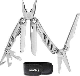 NexTool Flagship Pro Multitool, Foldable Utility Knife with Safety Locking, EDC Multitool with Pocket Knife, Full Size Scissors, Can Opener for Camping, Survival, Fishing, Cool Gifts for Men