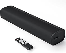 MZEIBO TV Sound Bar, Sound Bars for Smart TV Bluetooth 5.0 Soundbar 50W 17Inch Small Soundbars with ARC/Optical/AUX Connection, TV Soundbar Surround Sound Bars (Black) image