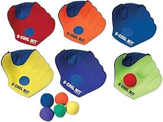 Reversible Baseball Mitts for left and right hand throwers with hook and loop fasteners for holding and catching The ball (Set of 6 Mitts and 6 Balls) image