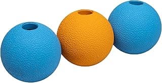 Rubber Fetch Toy Dog Balls 2.5 Inch 3 Pack, Blue, Orange image