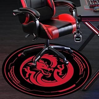 Office Chair Mat for Low Pile Carpet and Hardwood Floor Gaming Chair Mat 47 Inch Round Floor Mats for Office Chair Desk Chair Anti Slip Floor Protector for Rolling Chair image