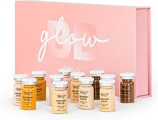 BRÜUN BB Glow Starter Kit of 12 Vials for Spa and School - A Pigment Set for Skin Care to use with Derma Pen and Rollers for Fresh Look and Lasting Results image