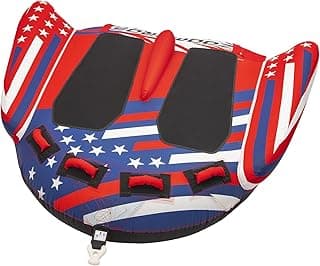 ZOOMBROS Towable Tubes for Boating 2 Person, Water Tubes for Boats to Pull, Safety Inflatable Boat Tubes and Towables, Water Sport Towables with Drainage, Quick Connector and Wings