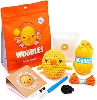The Woobles Beginners Crochet Kit with Easy Peasy Yarn as seen on Shark Tank - with Step-by-Step Video Tutorials - Kiki The Chick image