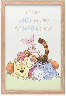 Disney Winnie the Pooh It's Who We Have Framed Wood Wall Decor - Cute Winnie the Pooh Wall Art for Home Decorating