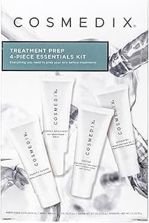 COSMEDIX Starter Kit | Four-Piece Travel Size Kit | Features Bestselling Skin Solutions | Includes Gentle Face Cleanser, Skin Treatment Serum, Exfoliator & Moisturizer, All Skin Types, Cruelty Free image