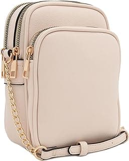 FashionPuzzle Multi Pocket PU Leather Casual Medium Crossbody Bag with Adjustable Strap image