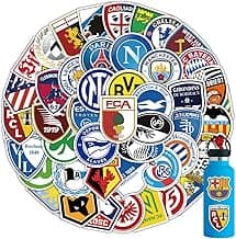 102Pcs Soccer Team Club Fans Logo Sport Stickers for Boys，2022 World Cup Football Sticker，Vinyl Waterproof Decal for Water Bottles Car Laptop Luggage Motorcycle Snowboard Phone Cute Decal Kids Teens image