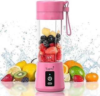 Portable Blender, Mini Personal Blender Bottles for shakes and smoothies，with USB Rechargeable On The Go Mixer Electric Blender juicer Cup for Fruit Juice Protein mixes (Pink) image