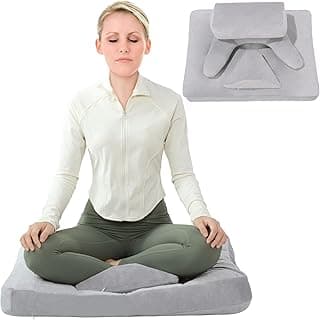 BALAPET Meditation Cushion Foam Meditation Cushion for Sitting on Floor,Floor Pillow with 2 Knee Cushion & Hip Cushion image