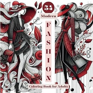 Modern Fashion Coloring Book For Adults image