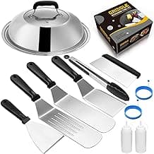Griddle Accessories Compatible with Blackstone and Camp Chef, Flat Top Griddle Scraper Tool with Melting Dome for Outdoor Cooking, Grill Accessories image