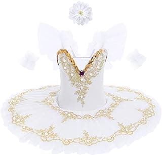 AFAVOM Girls Camisole Skirted Leotard Swan Lake Ballet Dance Outfit Tutu Princess Dress Ballerina Costume for Performance image