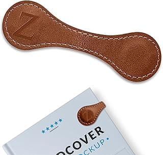 Personalized Leather Magnetic Bookmarks (1 Pack) Vintage Custom Engraved Initial ID Identification Book Marker Clip Gift for Book Lover Avid Readers (Letter Z, Light Brown) image