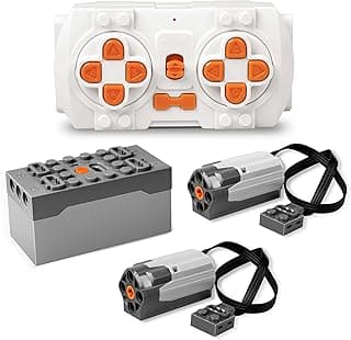 4-in-1 Motor Kits Engine Kit Power Function Set Compatible with Lego Technic-Parts with 2 M Motor,1 Battery Box,1 Infrared Remote Control for Building Block Toys image