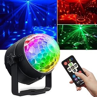 Disco Ball Light,Halloween Party Decorations Lights, USB LED Mini Sound Activated DJ Dance Stage Light Colourful RGB Strobe Lamp for Home Room Dance Karaoke Xmas Happy Birthday Wedding Club Show