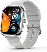 Smart Watch for Men, 1.96" AMOLED Smartwatch with 100+ Sport Modes Blood Pressure Blood Oxygen Heart Rate Monitor, IP68 Waterproof Fitness Tracker Compatible with iOS and Android(Silver) image