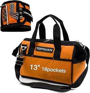 Magnetic wristband 13 inch tool bag set gifts for men for holding screws and hand tools power tools storage woodworking electrician construction image