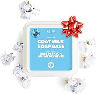 5Lb Goat Milk Soap Base - SLS/SLES Free, No Palm Oil, Organic - Melt and Pour Goats Milk Soap Making Supplies - All Natural, Gentle on Skin, Moisturizing, Perfect for DIY Projects image