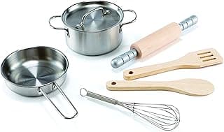 Hape Chef's Choice Cooking Kit Kid's Wooden Play Kitchen and Food Accessories Set image