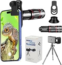 Phone Camera Lens Kit 28X Macro Lens for iPhone with E-Clip and Tripod, Suitable for Most Smartphones (Black) image