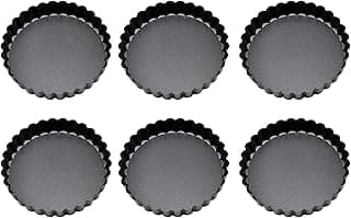 Set of 6 Mini Baking Pans Non Stick Fluted Molds Baking Supplies Eggs Tart Molds Reliable Kitchenware Great for Pastries image