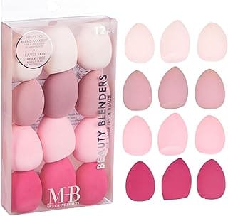 Expressions 12pc Beauty Blenders Value Pack - Assorted Cosmetic Makeup Sponge Beauty Blender Set For Foundation, Blush, Concealer, Eyeshadow, Contour & Highlighter Pastel image