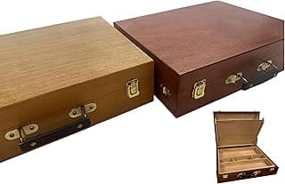 CUSTOMIZED Art Supply Case - ORGANIZE and STORE Art or Craft Supplies - Stained or Painted Finishes - Removeable Tray and Wood Palette (Provincial) image